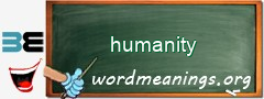 WordMeaning blackboard for humanity